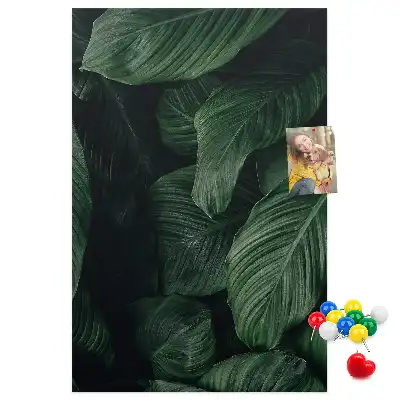 Jungle Vegetation Leaves Cork Note Board