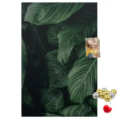 Jungle Vegetation Leaves Cork Note Board
