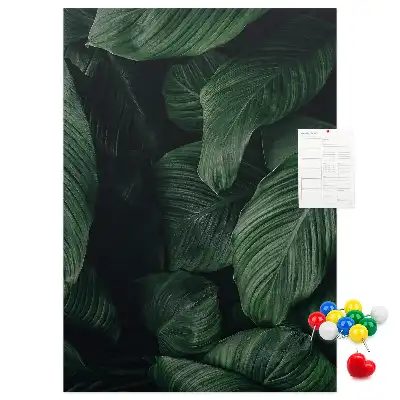Jungle Vegetation Leaves Cork Note Board