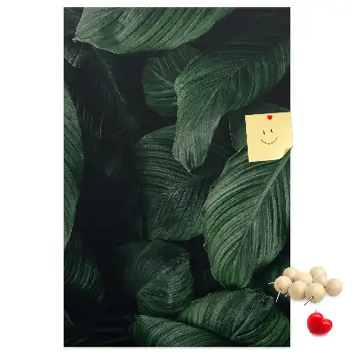 Jungle Vegetation Leaves Cork Note Board