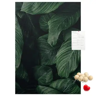 Jungle Vegetation Leaves Cork Note Board