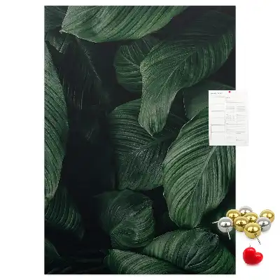 Jungle Vegetation Leaves Cork Note Board