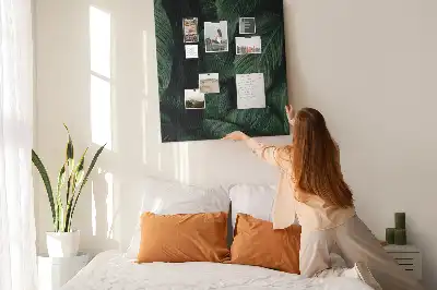Jungle Vegetation Leaves Cork Note Board