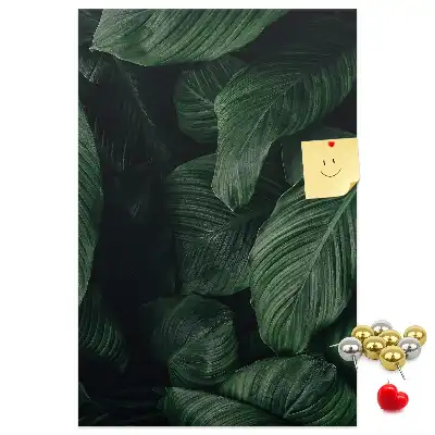 Jungle Vegetation Leaves Cork Note Board