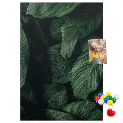 Jungle Vegetation Leaves Cork Note Board