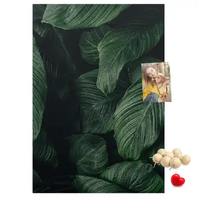 Jungle Vegetation Leaves Cork Note Board