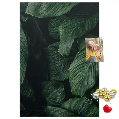 Jungle Vegetation Leaves Cork Note Board