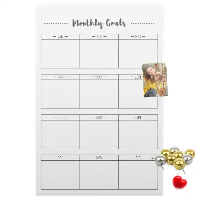 Wall cork memo board for monthly planning