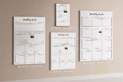 Wall cork memo board for monthly planning