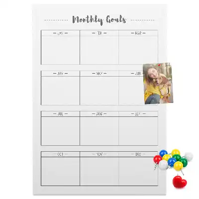 Wall cork memo board Plans for the month