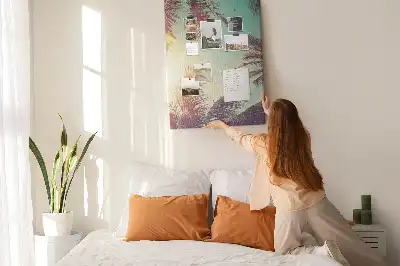 Cork pin board Exotic palm tree