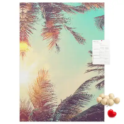 Cork pin board Exotic palm tree