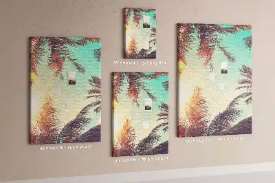 Exotic palm tree cork pin board