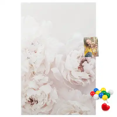 Peony Flower Cork Note Board