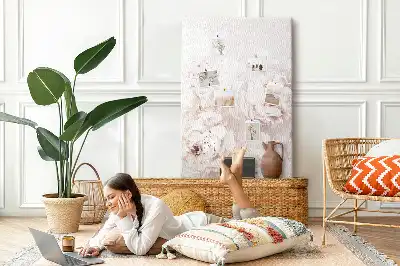 Peony Flower Cork Note Board