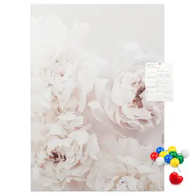 Peony Flower Cork Note Board