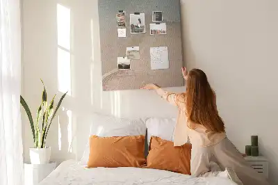 Mixed color palette wall cork memo board