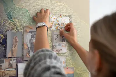 Cork Note Board with Shiny Marble and Glitter Design