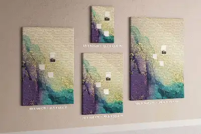 Cork Note Board with Shiny Marble and Glitter Design