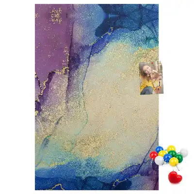 Ink abstraction cork wall memo board