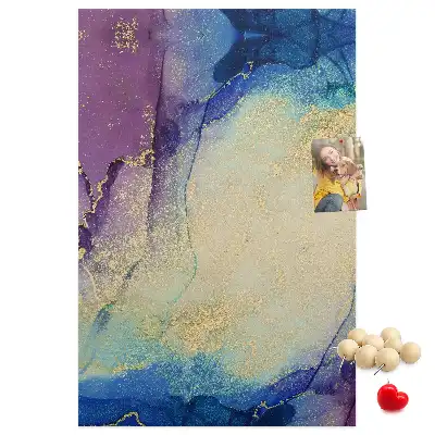 Wall cork memo board Ink abstraction