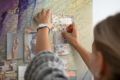 Ink abstraction cork wall memo board