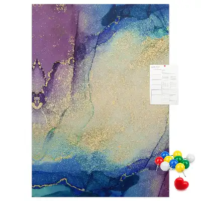 Wall cork memo board Ink abstraction