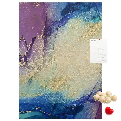 Wall cork memo board Ink abstraction
