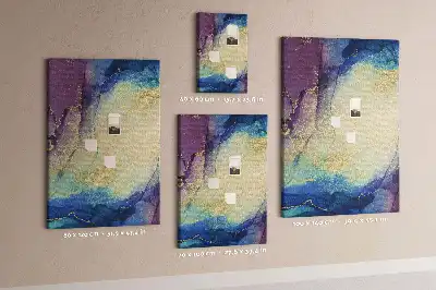 Wall cork memo board Ink abstraction