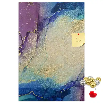 Wall cork memo board Ink abstraction