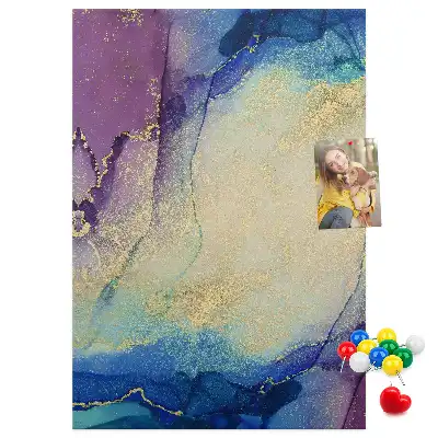 Wall cork memo board Ink abstraction