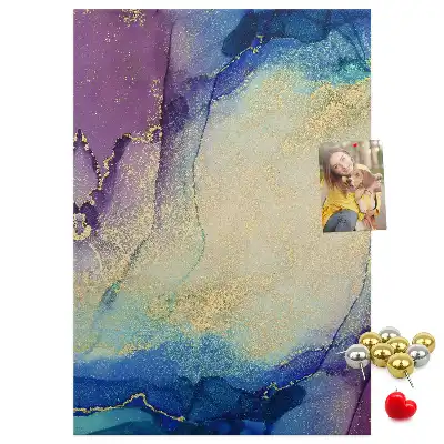Ink abstraction cork wall memo board