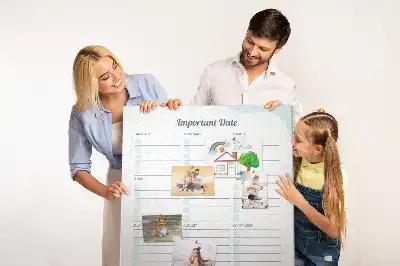 Cork pin board Key dates