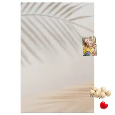 Cork Note Board with Palm Leaf Shadow