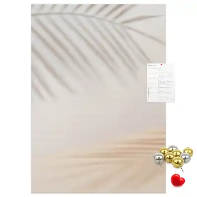 Cork Note Board with Palm Leaf Shadow