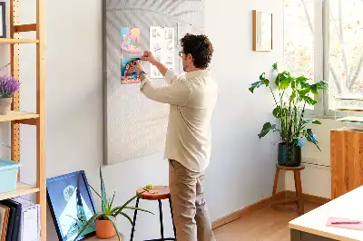 Cork Note Board with Palm Leaf Shadow