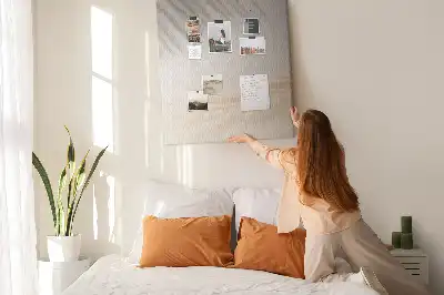 Cork Note Board with Palm Leaf Shadow