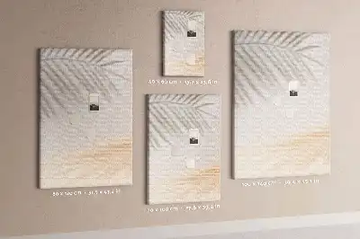 Cork Note Board with Palm Leaf Shadow