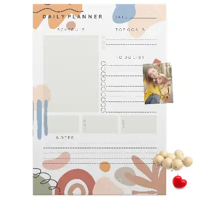 Wall cork memo board Today's plan