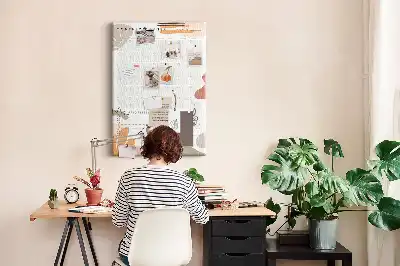 Monthly schedule cork pin board