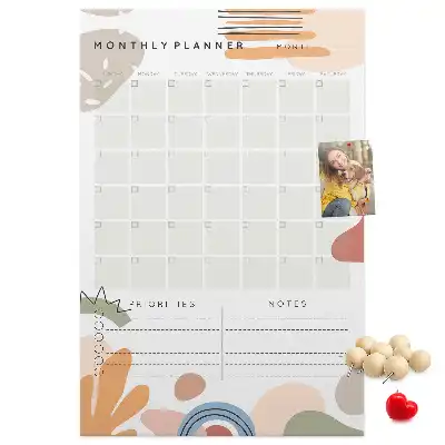 Cork pin board Monthly schedule