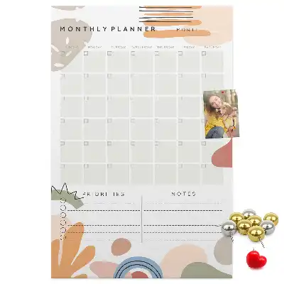 Cork pin board Monthly schedule