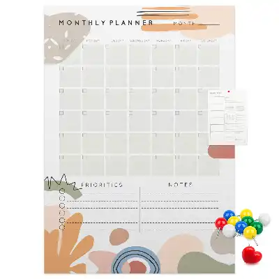 Cork pin board Monthly schedule