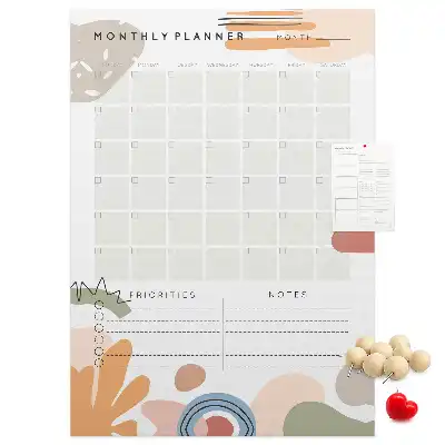 Cork pin board Monthly schedule