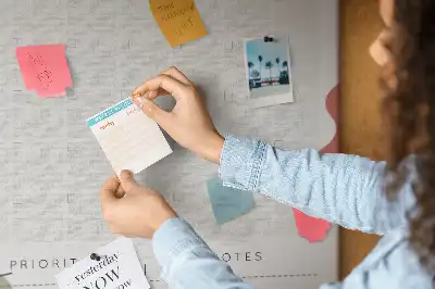 Monthly schedule cork pin board