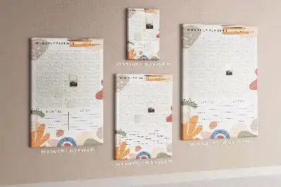 Cork pin board Monthly schedule