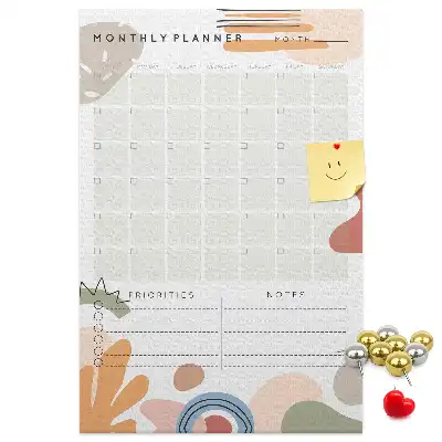 Cork pin board Monthly schedule