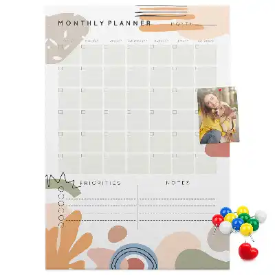 Cork pin board Monthly schedule