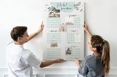 Cork Note Board Habits planner
