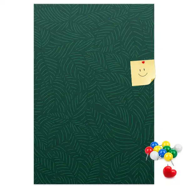 Linear Leaf Pattern Cork Memo Board